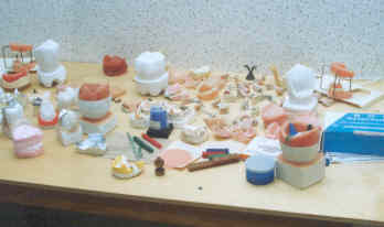 Фантомы с исскуственными зубами.