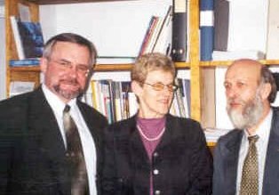 В.Р. Вебер, ректор Готландского университета профессор Ингер Оберхольм и В.Н. Зеленин.