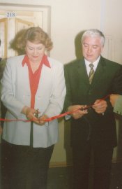 Г.С. Матвеева и А.В. Земляк открывают Центр.