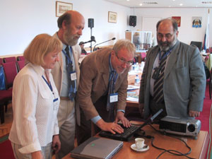 Т.Ивченко, В.Зеленин, Л.Рюден и И.Александров (слева направо)