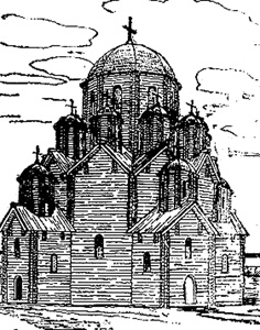 Реконструкция деревянного Софийского собора.