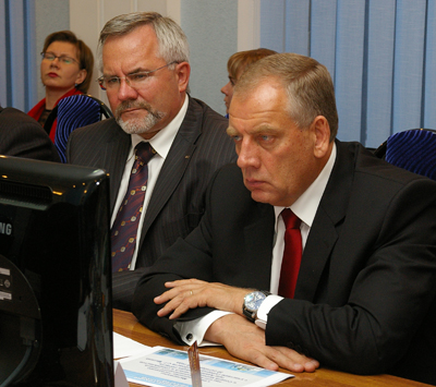 В.Р. Вебер (слева) и С.Г. Митин.